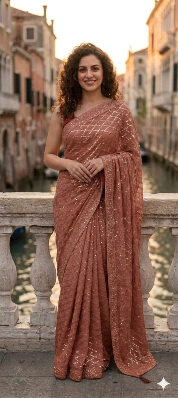 Celestial Sequin Designer Saree Collection